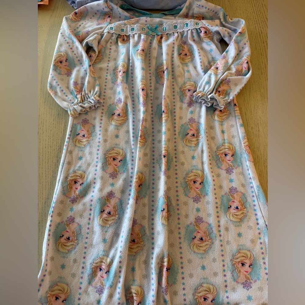 Disney Frozen Elsa Nightgown - Blue and White